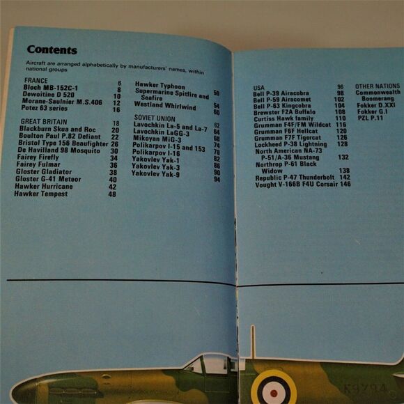 Illustrated Directory of Fighting Aircraft of WW II By B Gunston 1988 Paperback - Picture 4 of 10